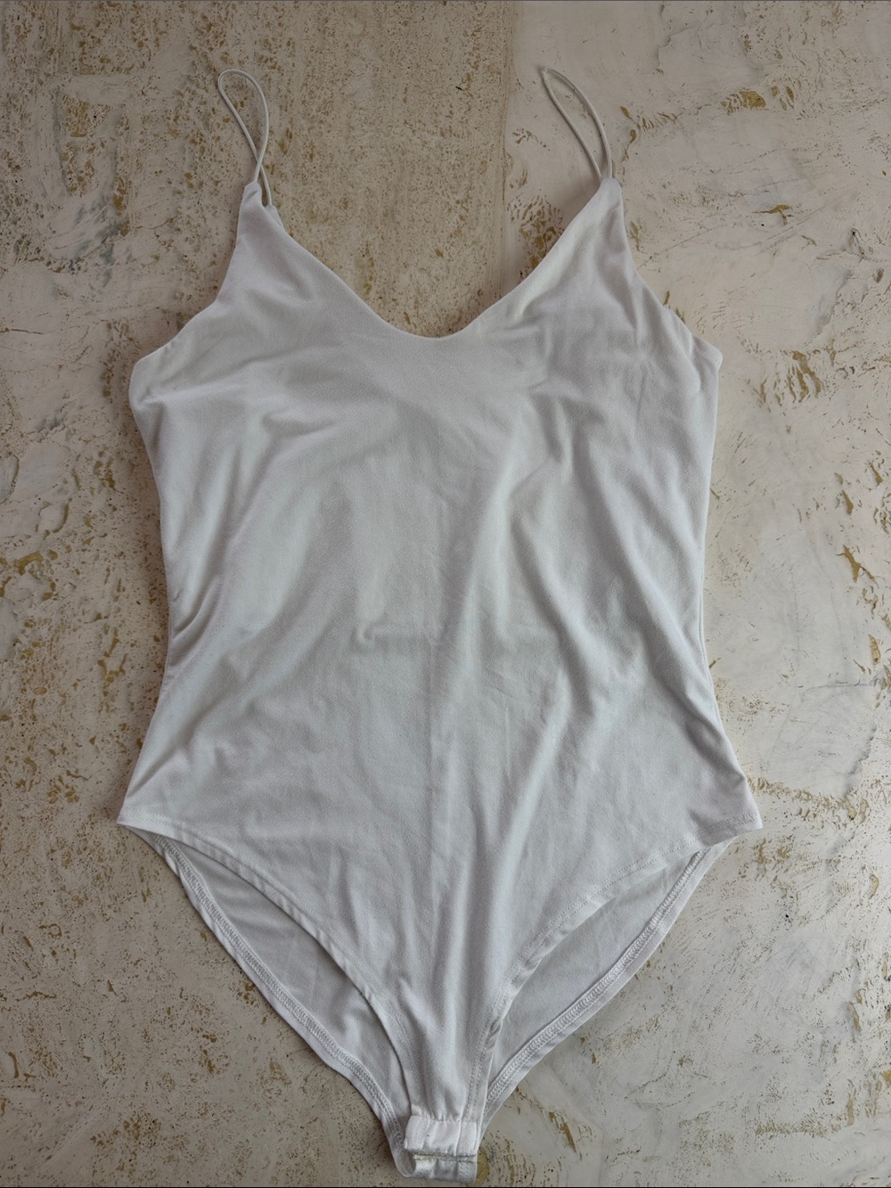 Gaze White Bodysuit Snap Closure Women’s Small